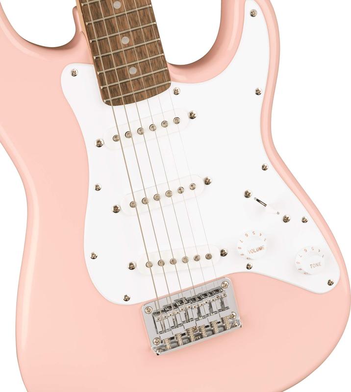 Squier Mini Stratocaster ピンク Guitarra elétrica Fender Squier Mini Stratocaster Shell Pink